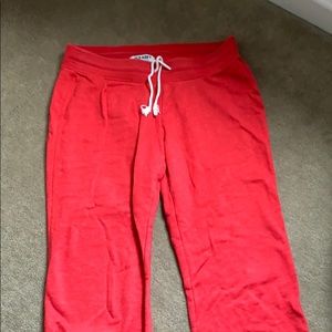 Red sweatpants-
